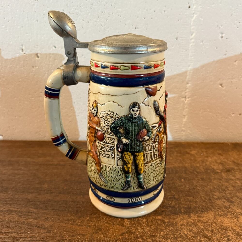 Vintage 1983 Avon GREAT AMERICAN FOOTBALL Decades Beer Stein